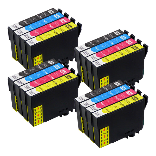 Kompatibel Epson T1285 Druckerpatronen Multipack (4 Schwarz + 12 Farben)