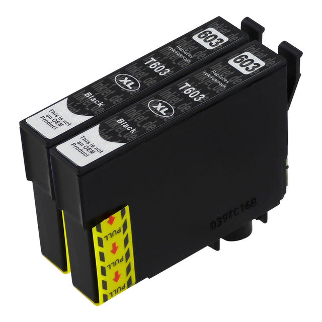 Kompatibel Epson 603XL Druckerpatronen Schwarz (2 Schwarz)