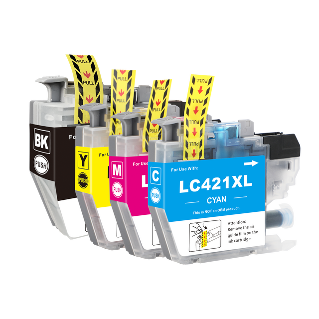 Kompatibel Brother LC421XL Druckerpatronen Multipack (1 Schwarz + 3 Farben)