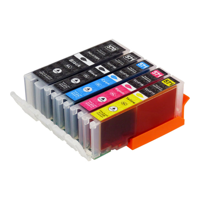 Kompatibel Canon PGI-570XL/CLI-571XL Druckerpatronen Multipack (2 Schwarz + 3 Farben)