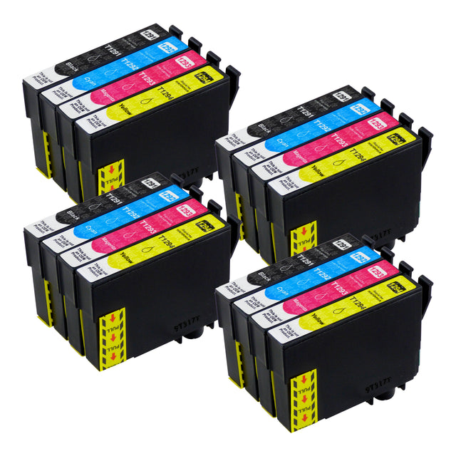 Kompatibel Epson T1295 Druckerpatronen Multipack (4 Schwarz + 12 Farben)