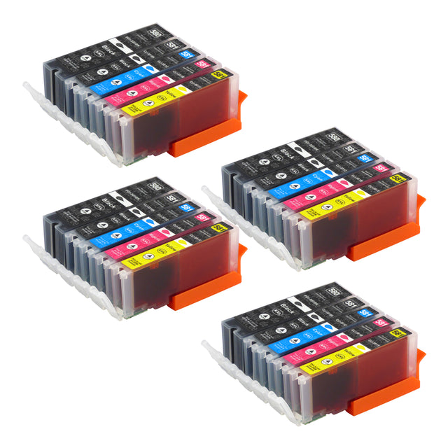 Kompatibel Canon PGI-580XL/CLI-581XL Druckerpatronen Multipack (8 Schwarz + 12 Farben)
