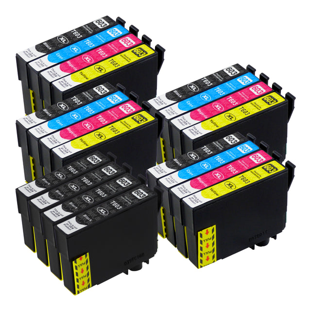 Kompatibel Epson 603XL Druckerpatronen Multipack (8 Schwarz + 12 Farben)
