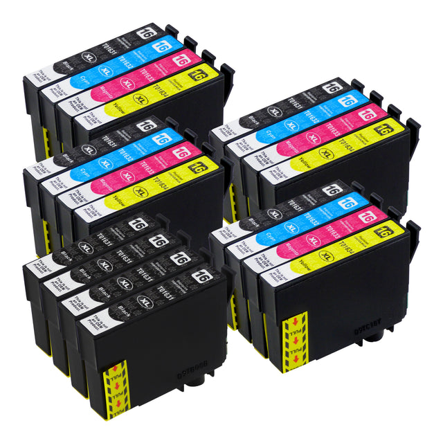 Kompatibel Epson T16XL Druckerpatronen Multipack (8 Schwarz + 12 Farben)