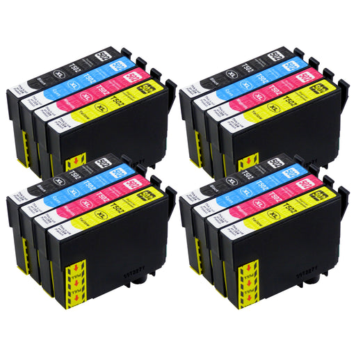 Kompatibel Epson 502XL Druckerpatronen Multipack (4 Schwarz + 12 Farben)