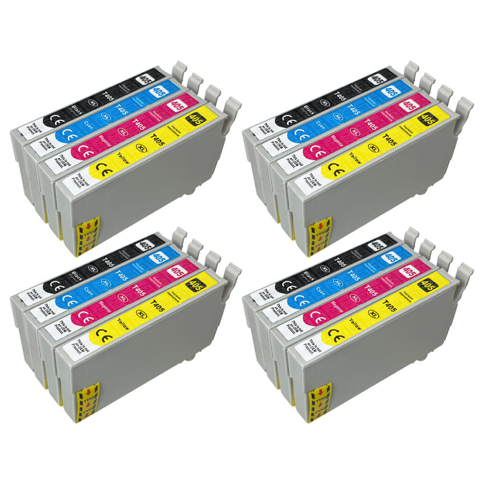 Kompatibel Epson 405XL Druckerpatronen Multipack (4 Schwarz + 12 Farben)
