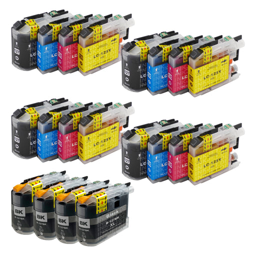 Kompatibel Brother LC127XL/LC125XL Druckerpatronen Multipack (8 Schwarz + 12 Farben)