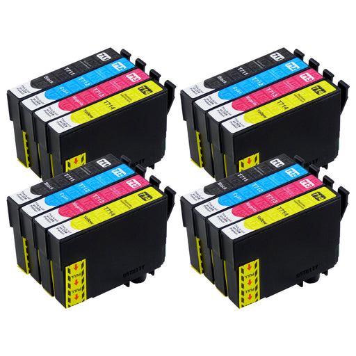 Kompatibel Epson T0715 Druckerpatronen Multipack (4 Schwarz + 12 Farben)