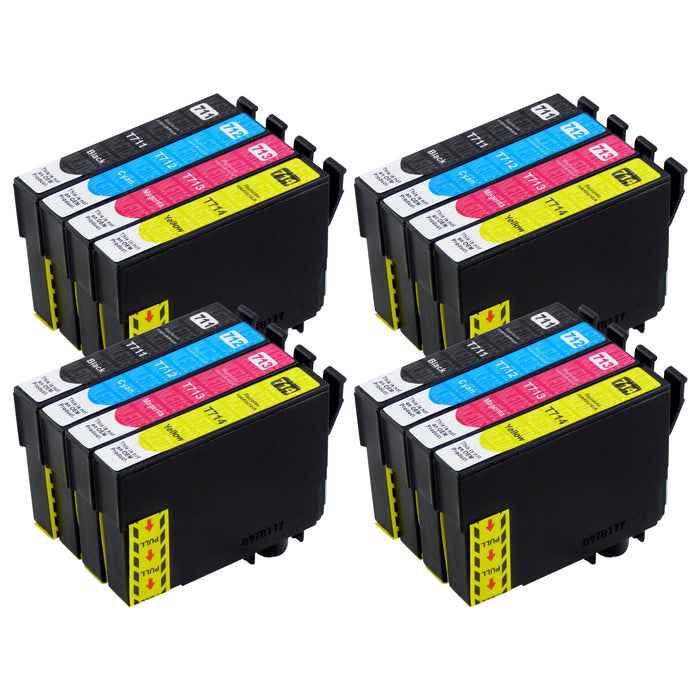 Kompatibel Epson T0715 Druckerpatronen Multipack (4 Schwarz + 12 Farben)
