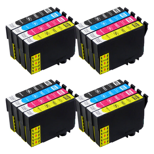 Kompatibel Epson 603XL Druckerpatronen Multipack (4 Schwarz + 12 Farben)