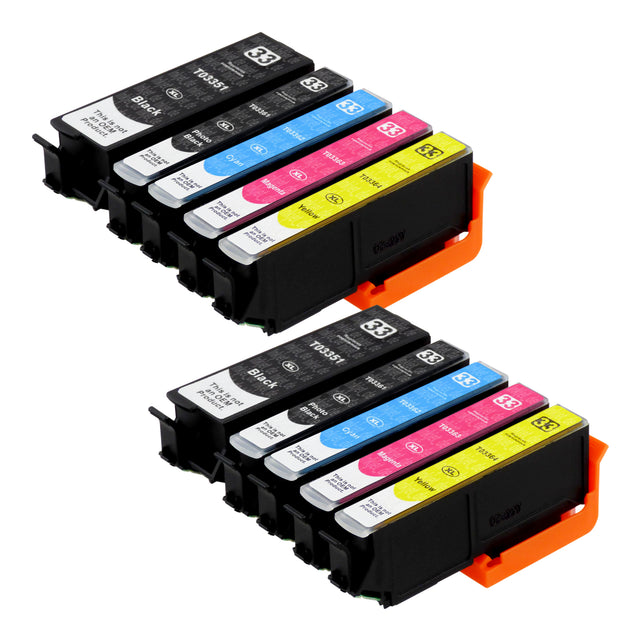 Kompatibel Epson T33XL Druckerpatronen Multipack (2 Schwarz + 2 Photo Schwarz + 6 Farben)