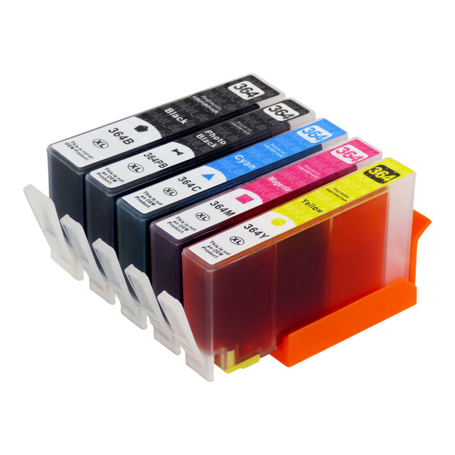 Kompatibel HP 364XL Druckerpatronen Multipack (1 Schwarz + 1 Photo Schwarz + 3 Farben)