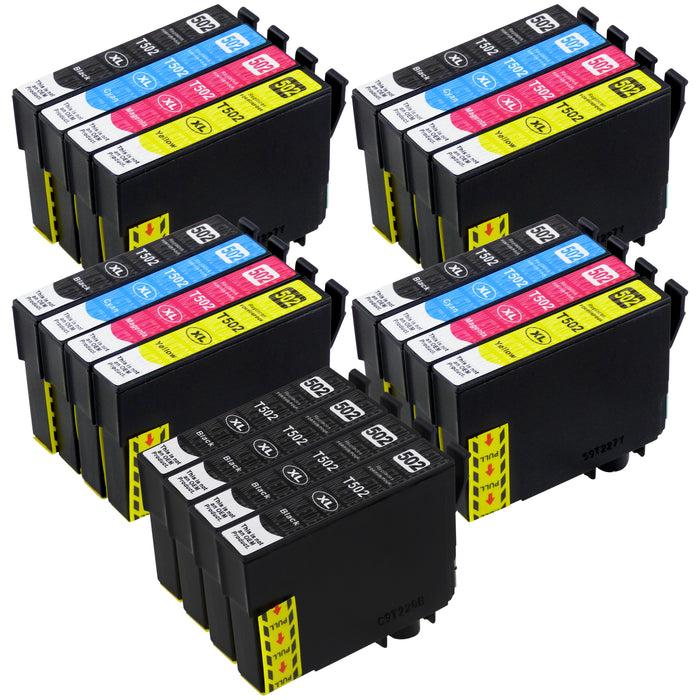 Kompatibel Epson 502XL Druckerpatronen Multipack (8 Schwarz + 12 Farben)