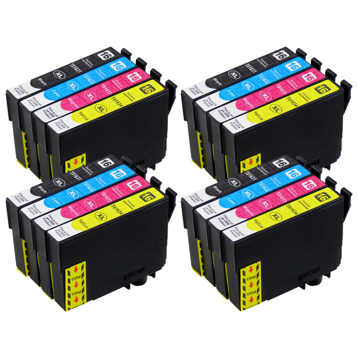 Kompatibel Epson T16XL Druckerpatronen Multipack (4 Schwarz + 12 Farben)