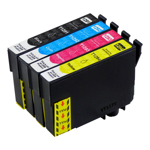 Kompatibel Epson T1295 Druckerpatronen Multipack (1 Schwarz + 3 Farben)