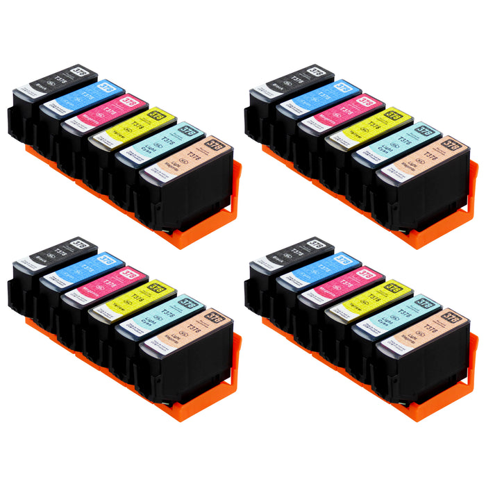 Kompatibel Epson 378XL Druckerpatronen Multipack (4 Schwarz + 20 Farben)