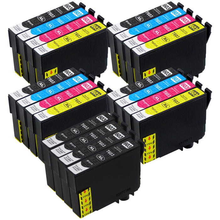 Kompatibel Epson 603XL Druckerpatronen Multipack (8 Schwarz + 12 Farben)