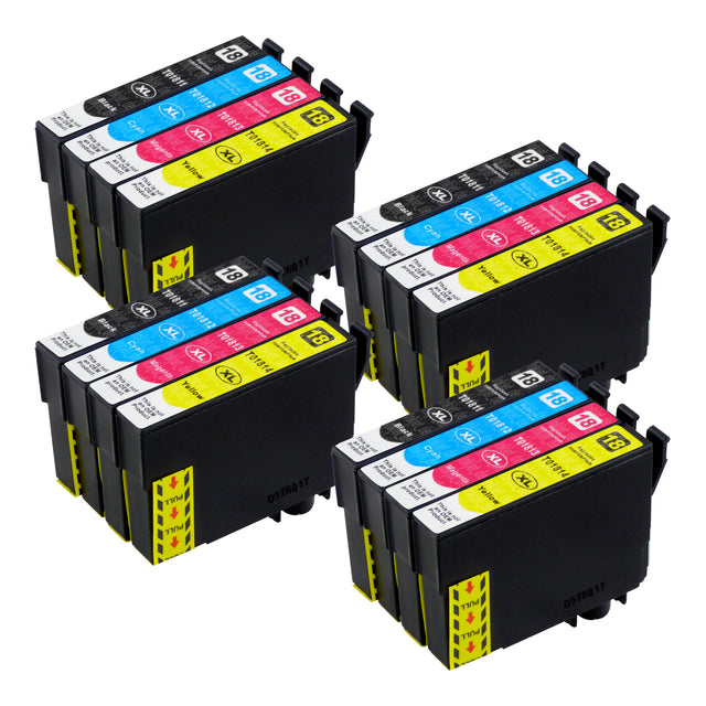 Kompatibel Epson T18XL Druckerpatronen Multipack (4 Schwarz + 12 Farben)