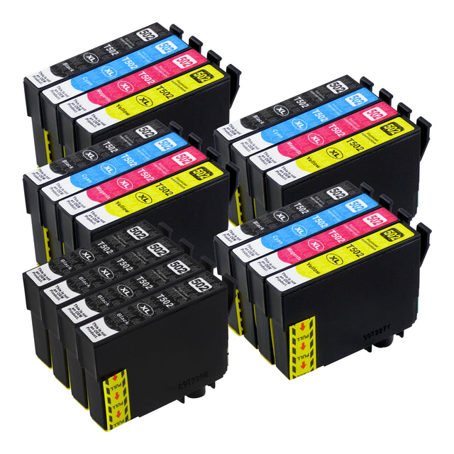 Kompatibel Epson 502XL Druckerpatronen Multipack (8 Schwarz + 12 Farben)