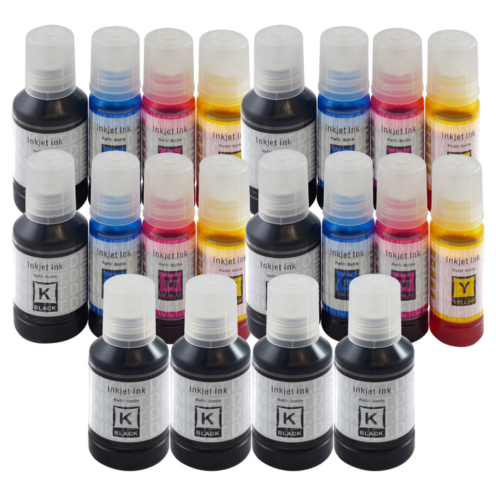Kompatibel Epson Ecotank Tintentanks (8 Schwarz + 12 Farben)