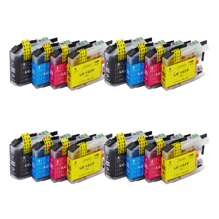 Kompatibel Brother LC123XL Druckerpatronen Multipack (4 Schwarz + 12 Farben)