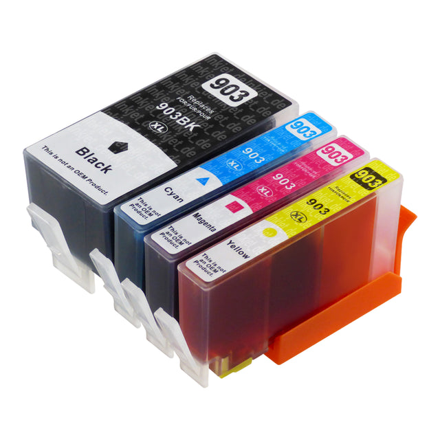 Kompatibel HP 903XL Druckerpatronen Multipack (1 Schwarz + 3 Farben)