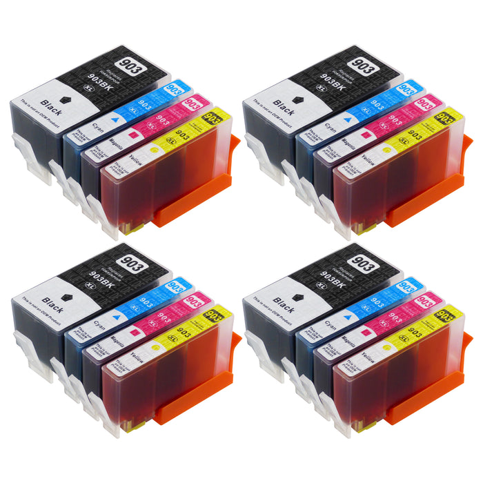 Kompatibel HP 903XL Druckerpatronen Multipack (4 Schwarz + 12 Farben)