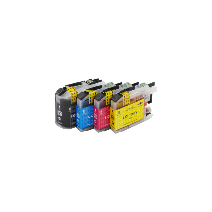 Kompatibel Brother LC127XL/LC125XL Druckerpatronen Multipack (1 Schwarz + 3 Farben)