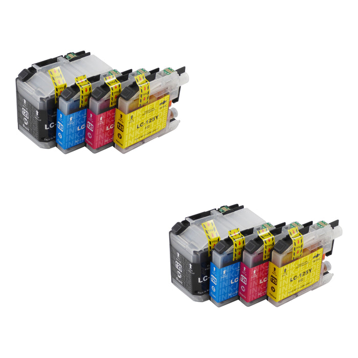 Kompatibel Brother LC129XL Druckerpatronen Multipack (2 Schwarz + 6 Farben)