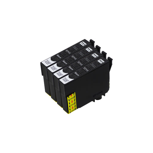 Kompatibel Epson T0711 Druckerpatronen Schwarz (4 Schwarz)