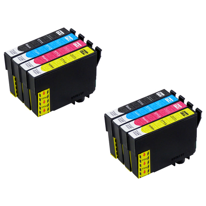 Kompatibel Epson T0715 Druckerpatronen Multipack (2 Schwarz + 6 Farben)