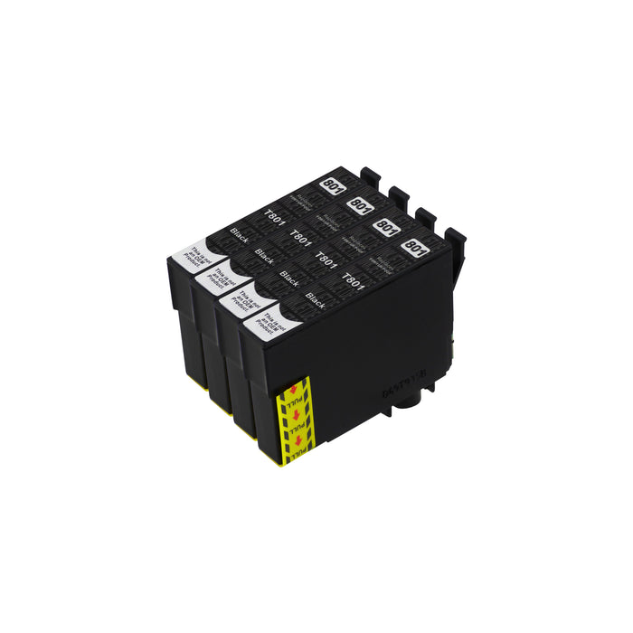Kompatibel Epson T0801 Druckerpatronen Schwarz (4 Schwarz)