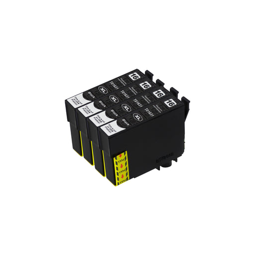 Kompatibel Epson T16XL Druckerpatronen Schwarz (4 Schwarz)