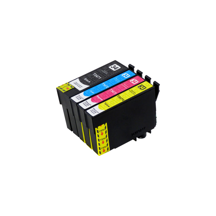 Kompatibel Epson T34XL Druckerpatronen Multipack (1 Schwarz + 3 Farben)